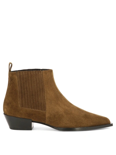 Aeyde Neil Womens Suede Pull On Ankle Boots In Multi
