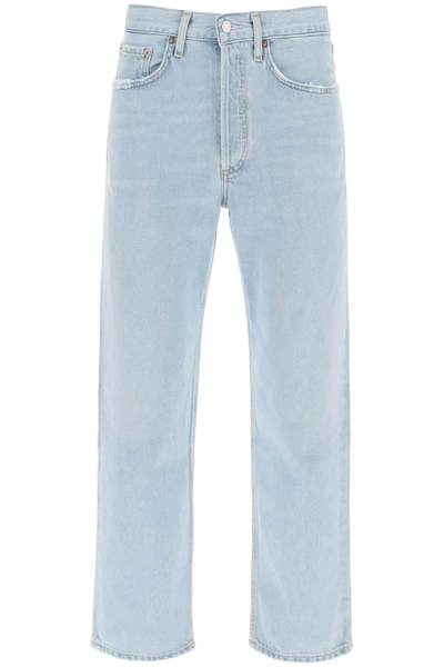 Agolde Lana Crop Mid Rise Vintage Straight Jeans In Blue