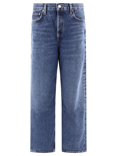 Agolde Low Slung Baggy Jeans In Blue