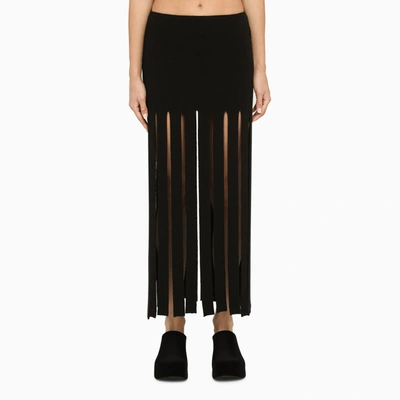 Alanui | Black Wool Skirt With Fringes