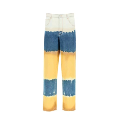 Alberta Ferretti Oceanic Tie-dye  Jeans In Blue