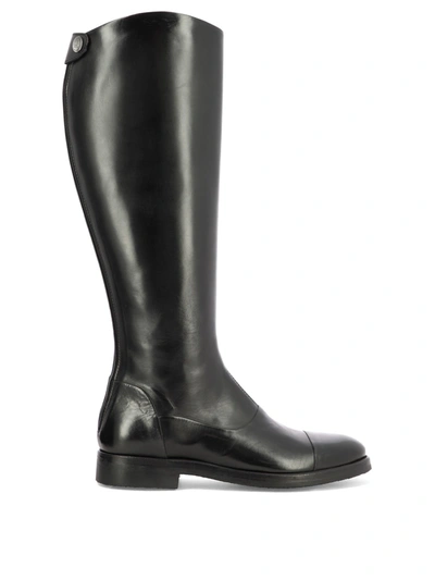 Alberto Fasciani Leather Boots In Black