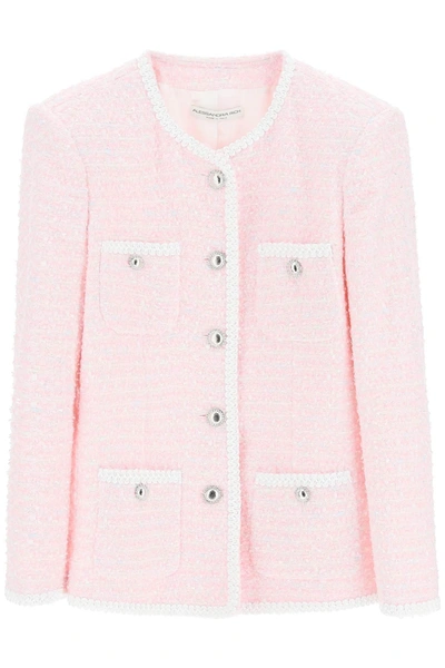 Alessandra Rich Tweed Jacket In Pink