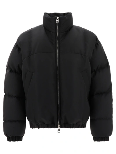 Alexander Mcqueen Long Sleeved Zipped Padded Jacket In Black