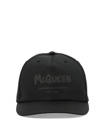 Alexander Mcqueen Alexander Mc Queen Mc Queen Graffiti Cap In Black