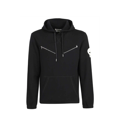 Alexander Mcqueen Cotton Hooded Sweatshirt In Black