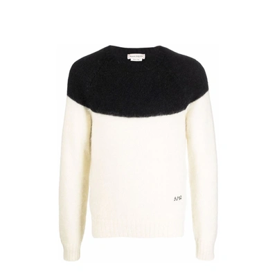 Alexander Mcqueen Gragon Wool Sweater In Black