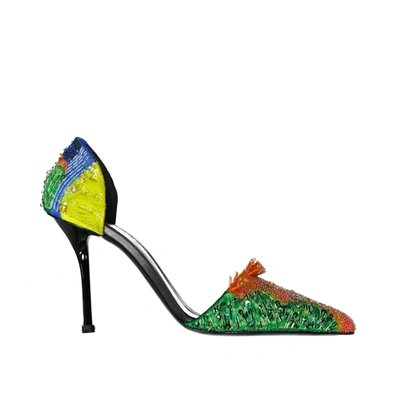 Alexander Mcqueen Paillette Pumps In Orange