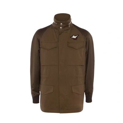 Alexander Mcqueen Sateen Field Jacket In Green