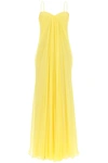 Alexander Mcqueen Bustier Evening Dress In Yellow