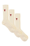 Ami Alexandre Mattiussi Ami De Coeur Socks Tri Pack