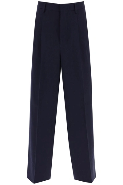 AMI ALEXANDRE MATTIUSSI AMI ALEXANDRE MATIUSSI LOOSE FIT PANTS WITH STRAIGHT CUT