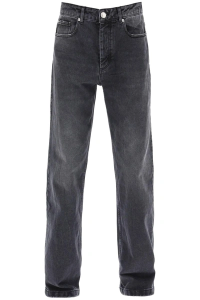 Ami Alexandre Mattiussi Loose Jeans With Straight Cut In Negro