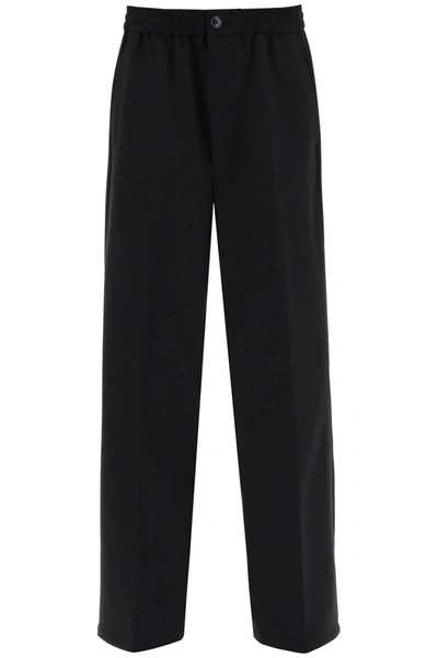 Ami Alexandre Mattiussi Loose Pants With Straight Cut In Black
