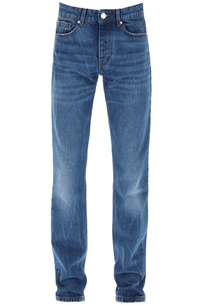 Ami Alexandre Mattiussi Straight Leg Jeans In Used Blue