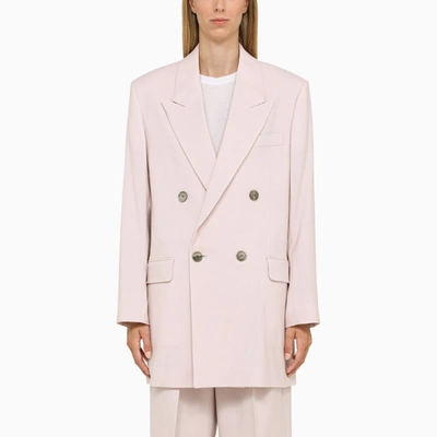 Ami Alexandre Mattiussi Ami Paris Powder Double-breasted Jacket Women In Pink