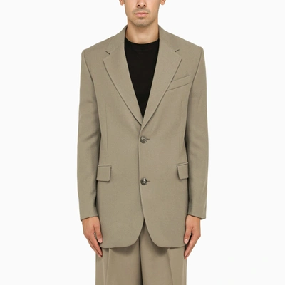 AMI ALEXANDRE MATTIUSSI AMI PARIS WIDE TAUPE SINGLE BREASTED JACKET