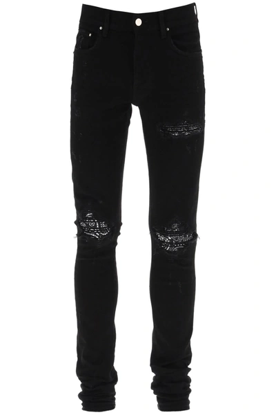 Amiri Black Mx1 Bandana Skinny Jeans