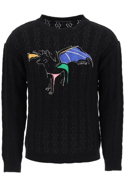 ANDERSSON BELL ANDERSSON BELL DRAGON POINTELLE KNIT SWEATER