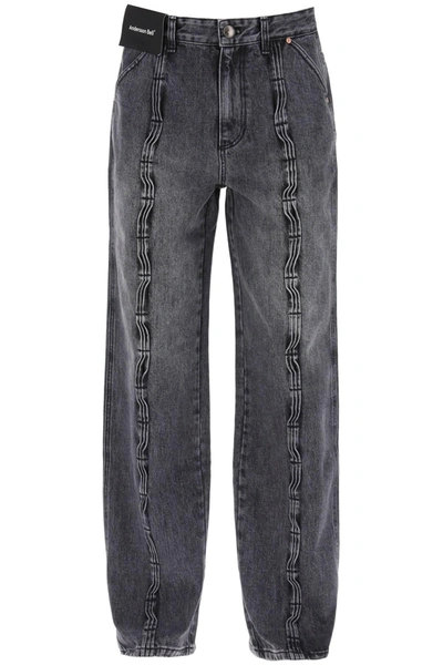 Andersson Bell Wave Wide Leg Jeans In Black