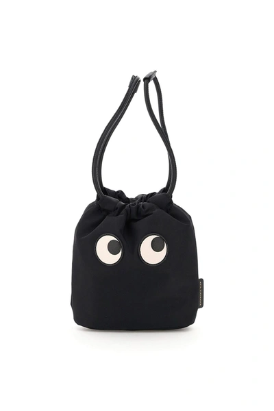 Anya Hindmarch Eyes Drawstring Pouch In Black