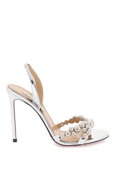 Aquazzura Bubbles Sandals In Silver