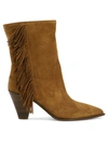 Aquazzura Brown Marfa Fringed 70 Suede Boots