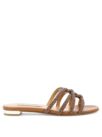 Aquazzura "moondust" Sandals In Brown