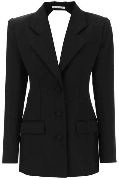 Area Blazer Dress With Cut Out And Crystals In Black