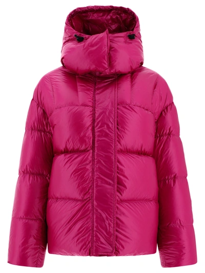 Aspesi Giacca Imbottita Con Cappuccio Staccabile Jackets Fuchsia In Purple