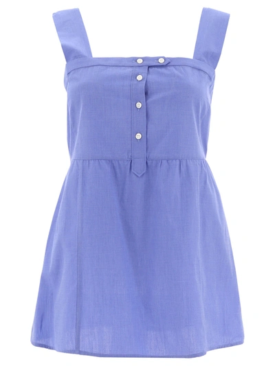 Aspesi Top With Bow In Light Blue