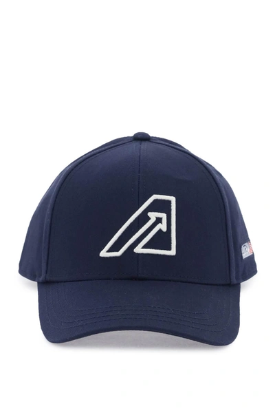 Autry Logo Embroidered Baseball Cap In Blue Patch (blue)