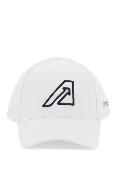 Autry Logo Embroidered Baseball Cap In White