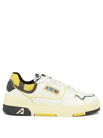 Autry Clc Panelled Leather Sneakers In Multi