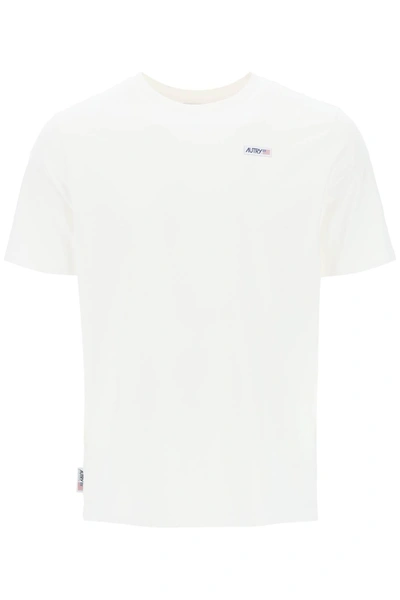 Autry Logo-patch Crew-neck T-shirt In White