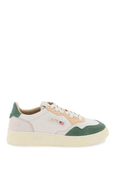 Autry Medalist Sneakers In Beige,green