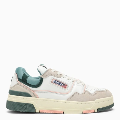 Autry Clc Sneaker Low Top Sneaker In White/green/pink In Multi