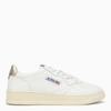 AUTRY AUTRY MEDALIST WHITE/GOLD LEATHER TRAINER