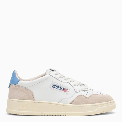 Autry Medalist White/lavender Leather Trainer