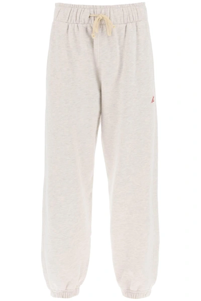 Autry Melange Sweatpants With Logo Patch In Grey
