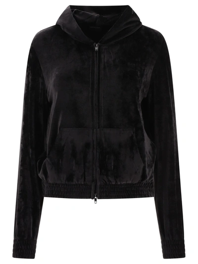 Balenciaga Bb Paris Strass-embellished Hoodie In Black