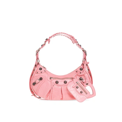 Balenciaga Cagole Leather Bag In Pink