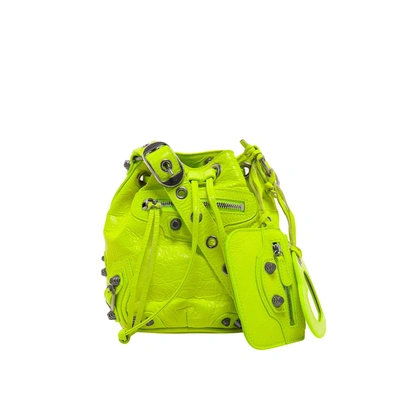 Balenciaga Le Cagole Bucket Xs In Yellow