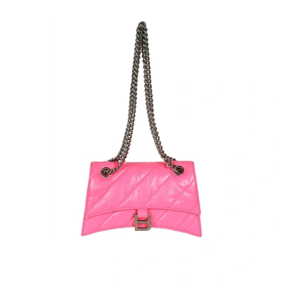 Balenciaga Small Crush Chain Bag In Pink