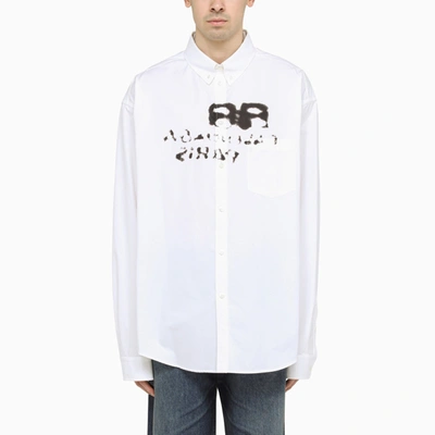 Balenciaga Hand Drawn Bb Icon Shirt In White