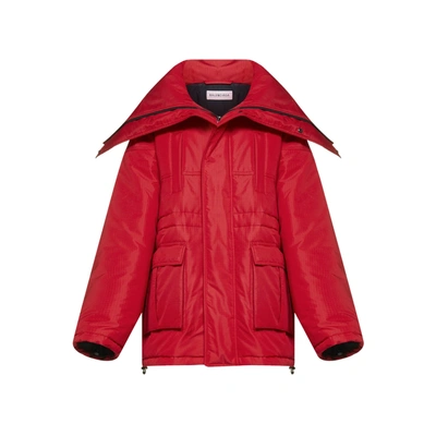 Balenciaga Lightweight P Ed Coat In Red