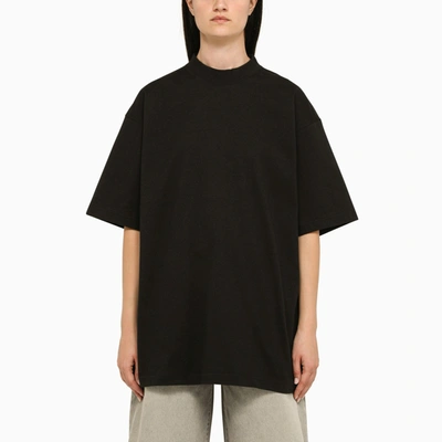 Balenciaga Oversize Cotton T-shirt In Black