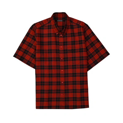 Balenciaga Wool Blend Shirt In Red