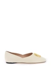 Bally Emblem Logo-plaque Ballerina Shoes In White