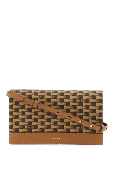 Bally Continental Pennant Mini Crossbody Bag In Desert Brown